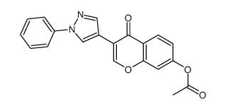 [4-oxo-3-(1-phenylpyrazol-4-yl)chromen-7-yl] acetate Structure