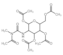 [5-[(acetyl-methyl-carbamoyl)amino]-3,4,6-triacetyloxy-oxan-2-yl]methyl acetate结构式