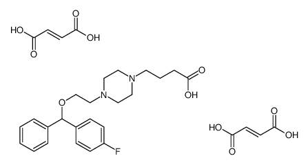 (E)-but-2-enedioic acid,4-[4-[2-[(4-fluorophenyl)-phenylmethoxy]ethyl]piperazin-1-yl]butanoic acid Structure