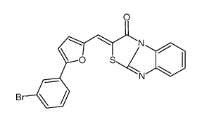 (2E)-2-[[5-(3-bromophenyl)furan-2-yl]methylidene]-[1,3]thiazolo[3,2-a]benzimidazol-1-one结构式