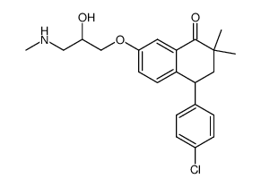 4-(4-chlorophenyl)-7-(2-hydroxy-3-methylaminopropoxy)-2,2-dimethyl-1-tetralone结构式