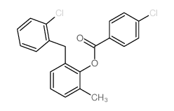 Benzoic acid,p-chloro-, a-(o-chlorophenyl)-2,6-xylyl ester(8CI) structure