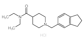 1-(2,3-dihydro-1H-inden-5-ylmethyl)-N,N-diethyl-piperidine-4-carboxamide structure