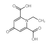 2,6-Pyridinedicarboxylicacid, 1-ethyl-1,4-dihydro-4-oxo- Structure