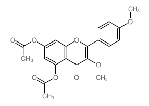 5-(Acetyloxy)-3-methoxy-2-(4-methoxyphenyl)-4-oxo-4H-chromen-7-yl acetate结构式