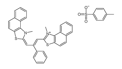 1-methyl-2-[3-(1-methylnaphtho[1,2-d]thiazol-2(1H)-ylidene)-2-phenyl-1-propenyl]naphtho[1,2-d]thiazolium toluene-p-sulphonate结构式