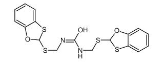 N,N'-Bis[[(1,3-benzoxathiol-2-yl)thio]methyl]urea Structure