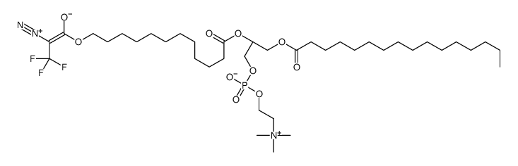 1-palmitoyl-2-omega-(2-diazo-3,3,3-trifluoropropionyloxy)lauroyl-sn-glycero-3-phosphocholine结构式