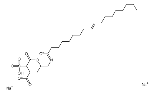 disodium 4-[1-[[(E)-octadec-9-enoyl]amino]propan-2-yloxy]-4-oxo-3-sulf onato-butanoate Structure