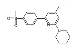 4-ethyl-2-(4-methylsulfonylphenyl)-6-piperidin-1-ylpyridine Structure