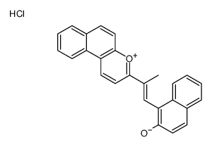 1-[(E)-2-benzo[f]chromen-4-ium-3-ylprop-1-enyl]naphthalen-2-ol,chloride结构式