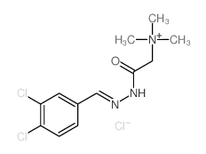 [(3,4-dichlorophenyl)methylideneamino]carbamoylmethyl-trimethyl-azanium Structure