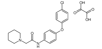 N-[4-(4-chlorophenoxy)phenyl]-2-piperidin-1-ylacetamide,oxalic acid结构式