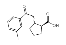 trans-2-[2-(3-iodophenyl)-2-oxoethyl]cyclopentane-1-carboxylic acid结构式