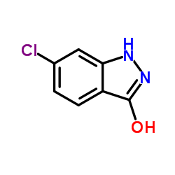 6-氯-1-1H-吲唑-3-醇结构式