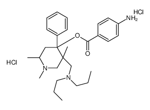 [5-[(dipropylamino)methyl]-1,2,5-trimethyl-4-phenylpiperidin-4-yl] 4-aminobenzoate,dihydrochloride Structure