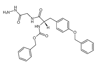 benzyl (S)-(3-(4-(benzyloxy)phenyl)-1-((2-hydrazinyl-2-oxoethyl)amino)-1-oxopropan-2-yl)carbamate结构式