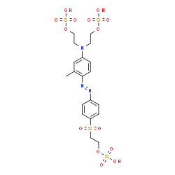 2,2'-[[3-Methyl-4-[[4-[[2-(sulfooxy)ethyl]sulfonyl]phenyl]azo]phenyl]imino]diethanol bis(hydrogen sulfate) Structure