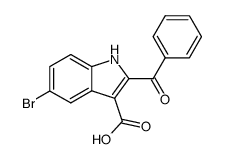 2-benzoyl-5-bromo-1H-indole-3-carboxylic acid结构式