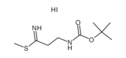 S-methyl-3-[(tert-butoxycarbonyl)amino]propiothioimidate hydroiodide结构式