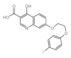 3-Quinolinecarboxylicacid, 7-[2-(4-fluorophenoxy)ethoxy]-4-hydroxy-结构式