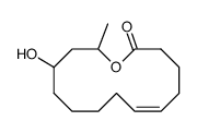 11-Hydroxytetradec-5-en-13-olid Structure