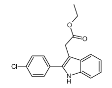 ethyl 2-[2-(4-chlorophenyl)-1H-indol-3-yl]acetate结构式