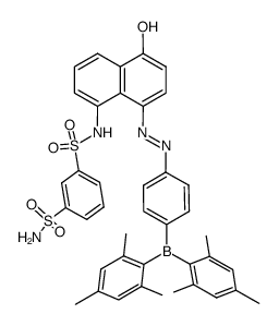 N-[5-hydroxy-8-(4-dimesitylborylphenylazo)naphthyl]-1,3-benzenedisulfonamide结构式