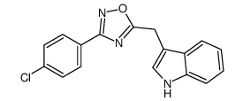 3-(4-chlorophenyl)-5-(1H-indol-3-ylmethyl)-1,2,4-oxadiazole Structure