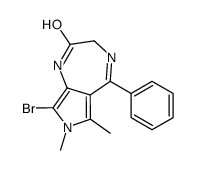 Pyrrolo(3,4-e)-1,4-diazepin-2(1H)-one, 3,7-dihydro-8-bromo-6,7-dimethy l-5-phenyl-结构式