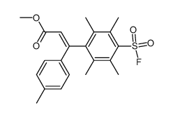 methyl (E)-3-(4-methylphenyl)-3-(4-fluorosulfonyl-2,3,5,6-tetramethylphenyl)propenoate Structure