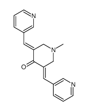 4-Piperidinone, 1-methyl-3,5-bis(3-pyridinylmethylene)-, (3E,5E) Structure