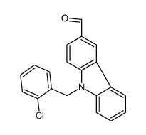 9-[(2-chlorophenyl)methyl]carbazole-3-carbaldehyde结构式