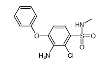 3-amino-2-chloro-N-methyl-4-phenoxybenzenesulfonamide结构式