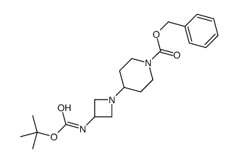 (1-CBZ-哌啶-4-基-氮杂啶-3-基)-氨基甲酸叔丁酯结构式