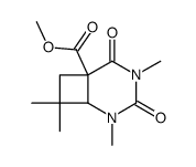 2,4,8,8-Tetramethyl-3,5-dioxo-2,4-diaza-bicyclo[4.2.0]octane-6-carboxylic acid methyl ester结构式