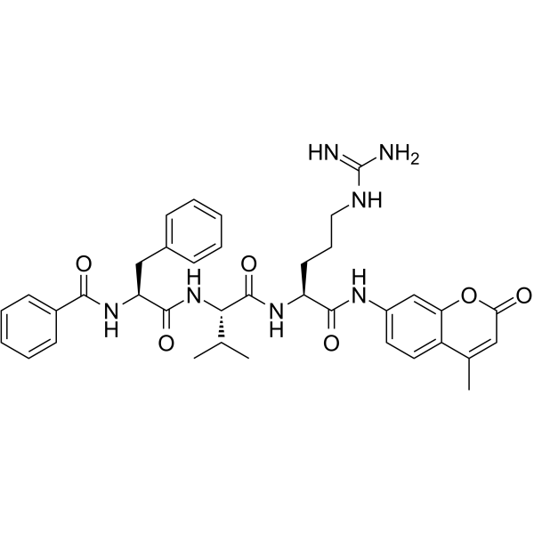 BENZOYL-PHE-VAL-ARG-AMC: BENZOYL-FVR-AMC结构式