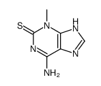 6-amino-3-methyl-7H-purine-2-thione结构式