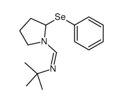 N-tert-butyl-1-(2-phenylselanylpyrrolidin-1-yl)methanimine结构式