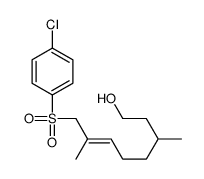 8-(4-chlorophenyl)sulfonyl-3,7-dimethyloct-6-en-1-ol Structure