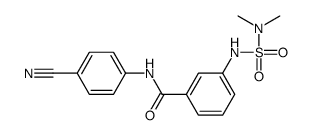 N-(4-cyanophenyl)-3-(dimethylsulfamoylamino)benzamide结构式