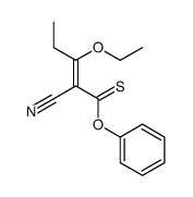 O-phenyl 2-cyano-3-ethoxypent-2-enethioate结构式