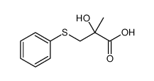 Propanoic acid, 2-hydroxy-2-methyl-3-(phenylthio) Structure