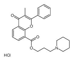 3-piperidin-1-ylpropyl 3-methyl-4-oxo-2-phenylchromene-8-carboxylate,hydrochloride Structure