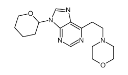 4-[2-[9-(oxan-2-yl)purin-6-yl]ethyl]morpholine结构式