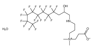 (2-carboxyethyl)-3-[(4,4,5,5,6,6,7,7,8,8,9,9,10,10,11,11,11-heptadecafluoro-2-hydroxyundecyl)amino]propyldimethylammonium hydroxide structure