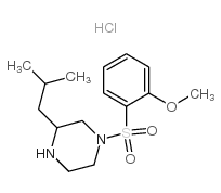 3-Isobutyl-1-(2-methoxy-benzenesulfonyl)-piperazine hydrochloride结构式