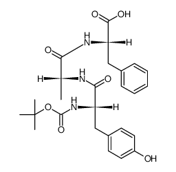 Boc-L-Tyr-D-Ala-L-Phe-OH Structure