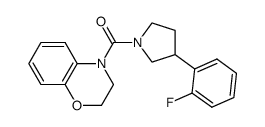 (2,3-Dihydrobenzo[1,4]oxazin-4-yl)[3-(2-fluorophenyl)pyrrolidin-1-yl]methanone结构式