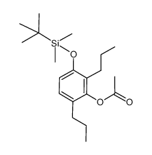 3-(tert-butyldimethylsilyloxy)-2,6-di-propylphenyl acetate Structure